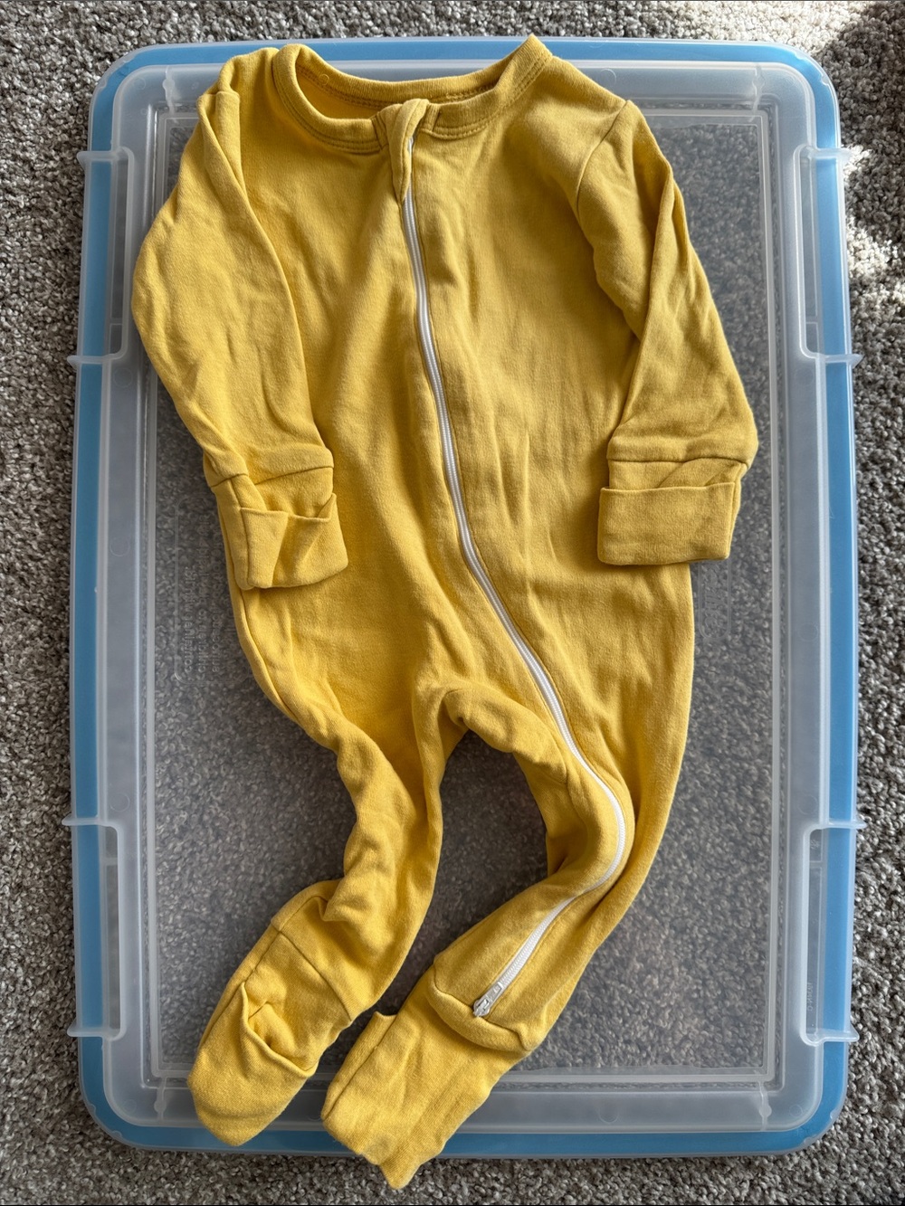 Parade Organic Cotton Yellow Zipper Footed One-Piece